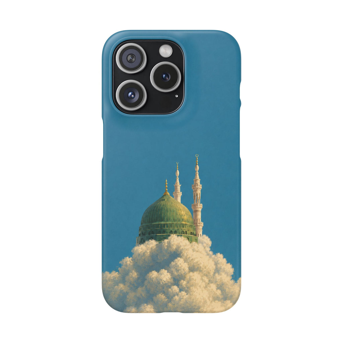 Islamic Mosque Phone Case — Green Dome Cloud Art iPhone Cover