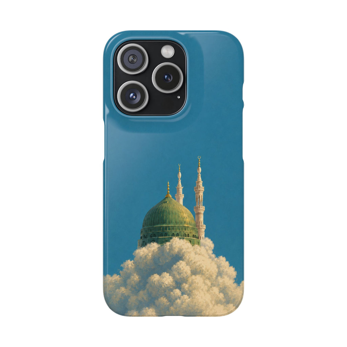 Islamic Mosque Phone Case — Green Dome Cloud Art iPhone Cover